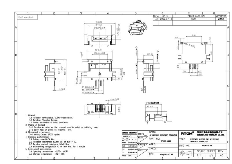 H=5.0mm    GP18C-6200-